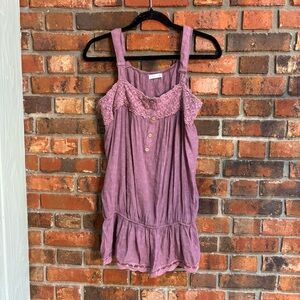 Mine too womens boho cottagecore lace tank top purple 3X